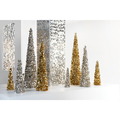 Cone Sequins Foam Gold-Colored Large H120cm J-Line