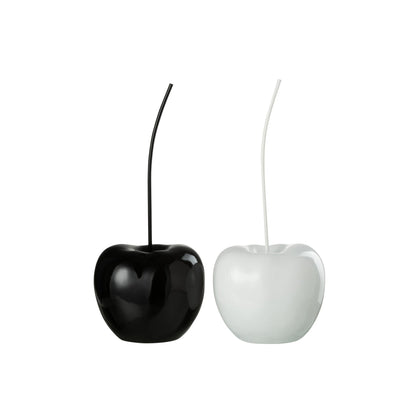 Christmas Tree Resin Shiny White/Black Large Set of 2 J-Line