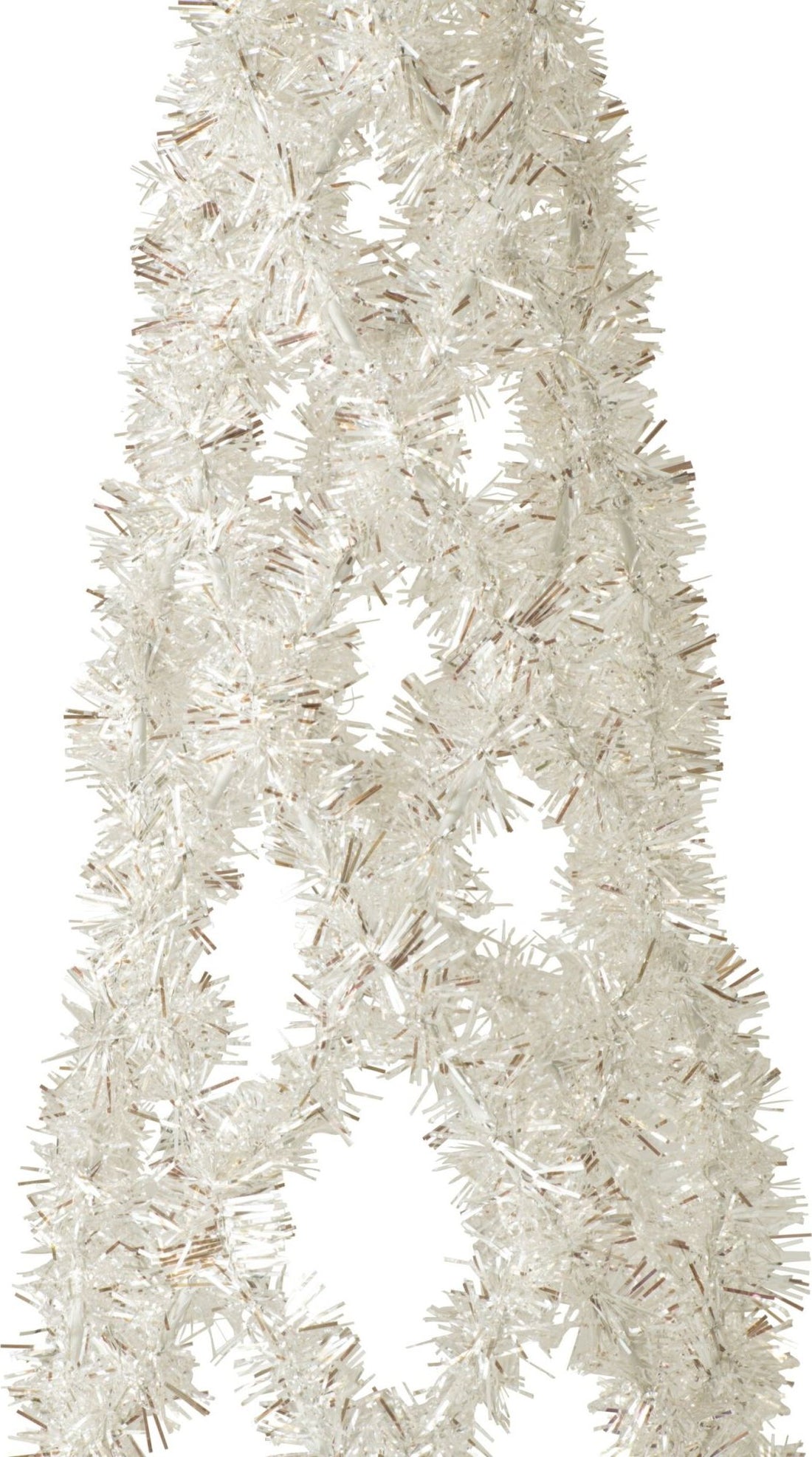Christmas Tree Cone Glitter Gold Metal White Small H160cm J-Line