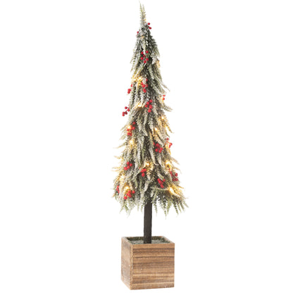 Christmas Tree + LED Artificial Snow Green/Red Extra Large H95cm J-Line