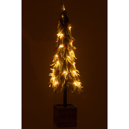 Christmas Tree + LED Artificial Snow Green/Red Extra Large H95cm J-Line
