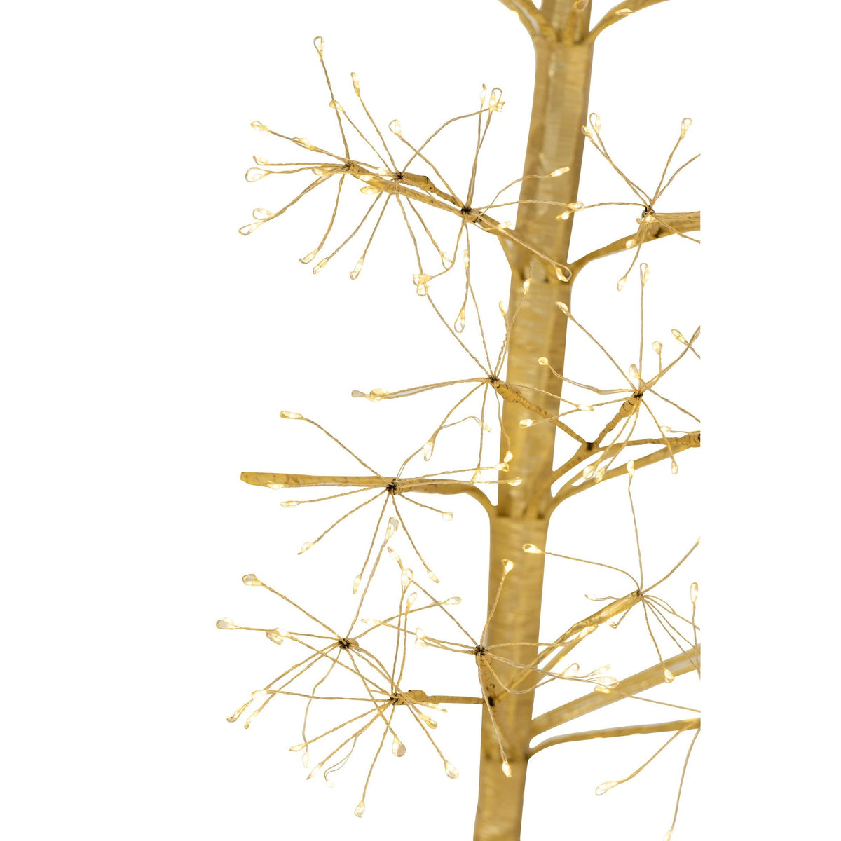 Kerstboom Led Warm Witte Lichten Ijzer Goudkleurig Small H80cm van J-Line, in een feestelijk gestylede setting
