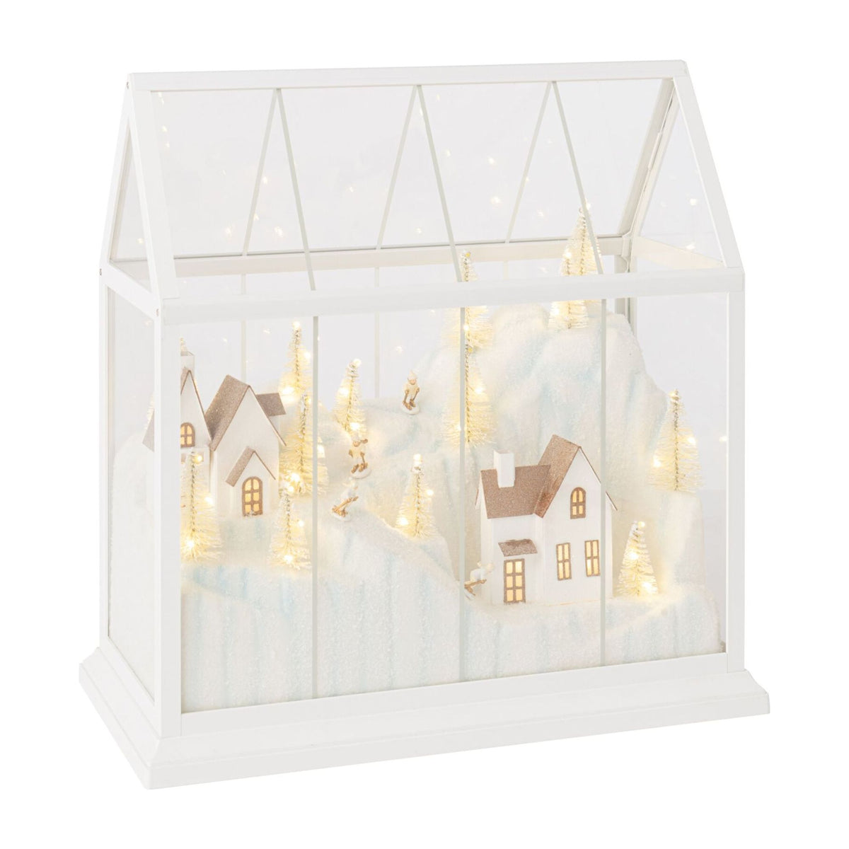 Christmas Village Glass LED White/Gold Large J-Line