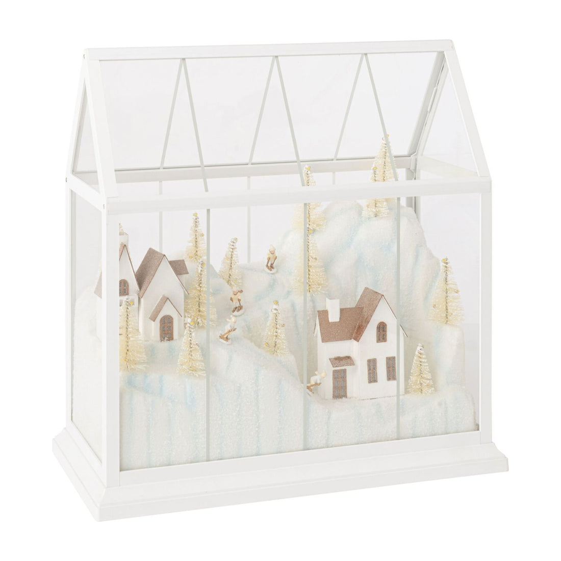 Christmas Village Glass LED White/Gold Large J-Line