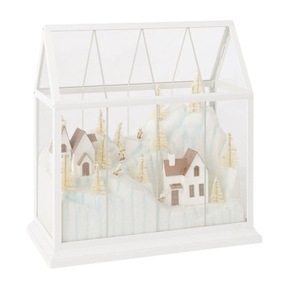 Christmas Village Glass LED White/Gold Large J-Line