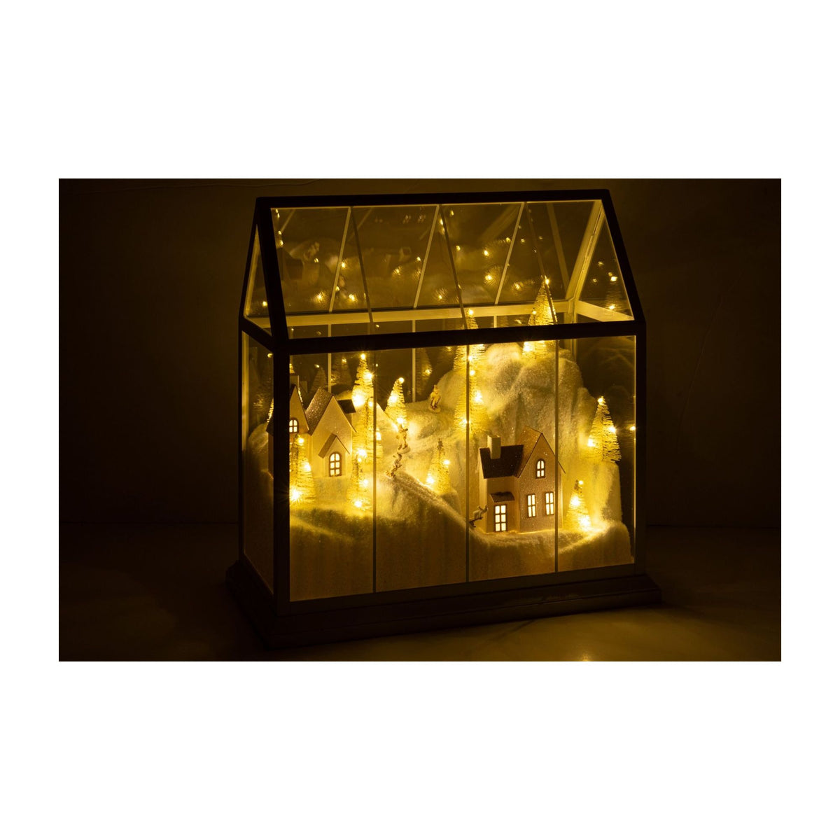 Christmas Village Glass LED White/Gold Large J-Line