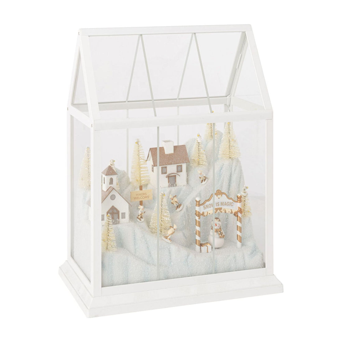 Christmas Village LED Glass White/Gold Medium J-Line