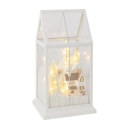 Christmas Village Glass LED White/Gold Small J-Line