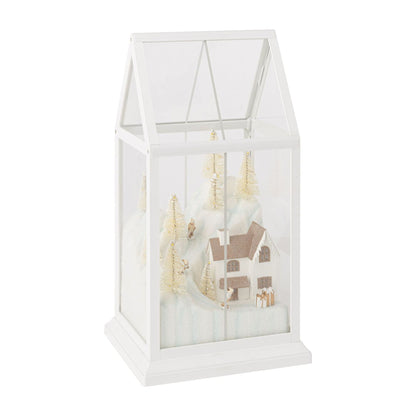 Christmas Village Glass LED White/Gold Small J-Line