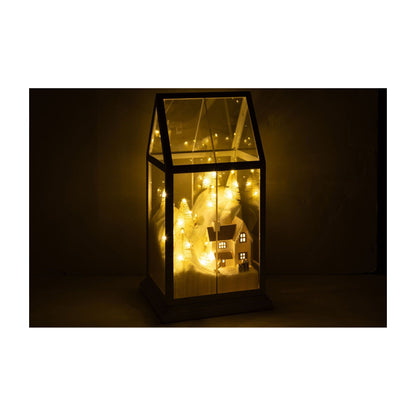 Christmas Village Glass LED White/Gold Small J-Line