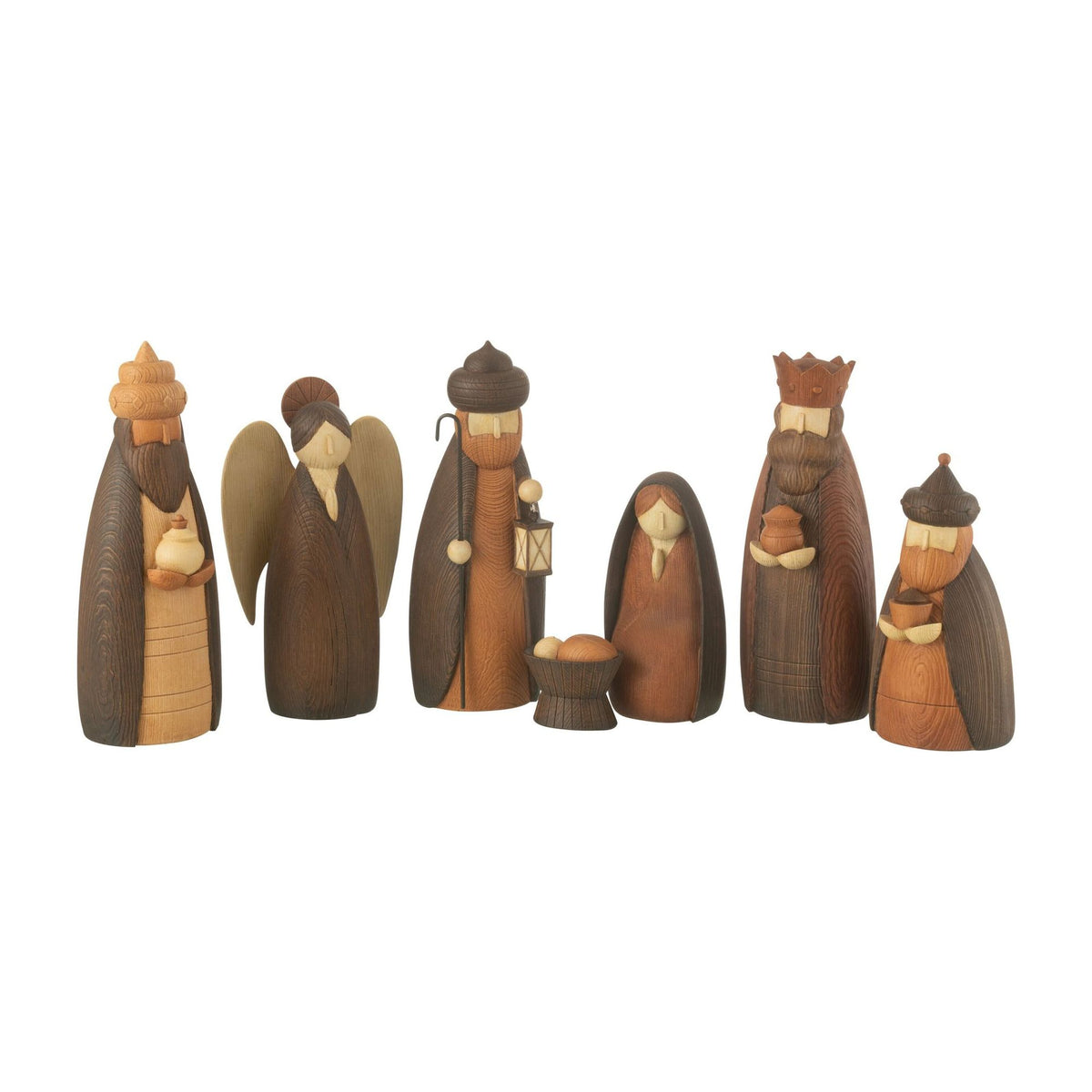 Nativity Scene 7 Pieces Resin Brown J-Line