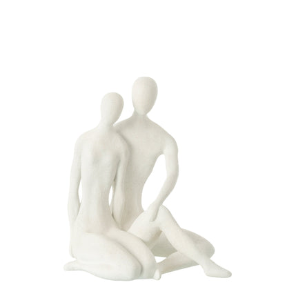 Seated Couple Mat White - J-Line