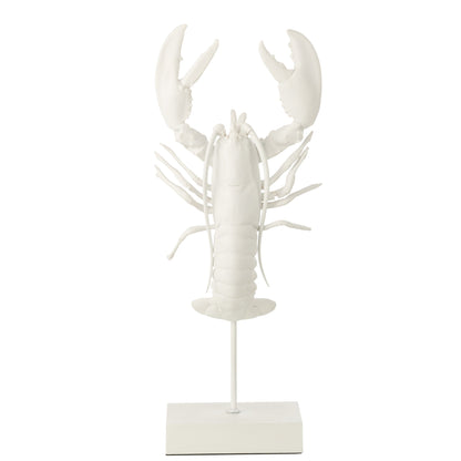 Crab on Foot Polyresin White J-Line