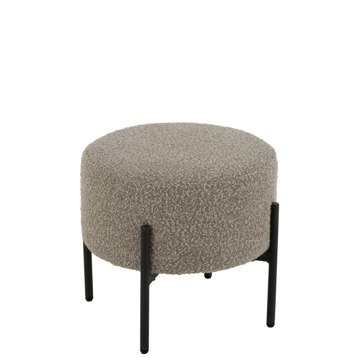 Stool Boucle Plywood/Polyester Grey/Black J-Line