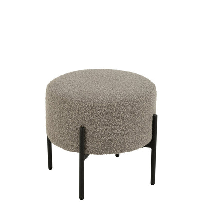 Stool Boucle Plywood/Polyester Grey/Black J-Line
