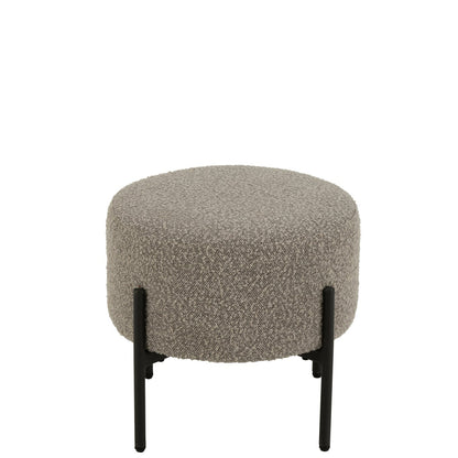 Stool Boucle Plywood/Polyester Grey/Black J-Line