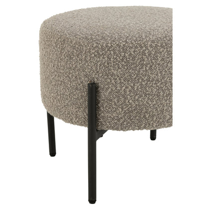 Stool Boucle Plywood/Polyester Grey/Black J-Line