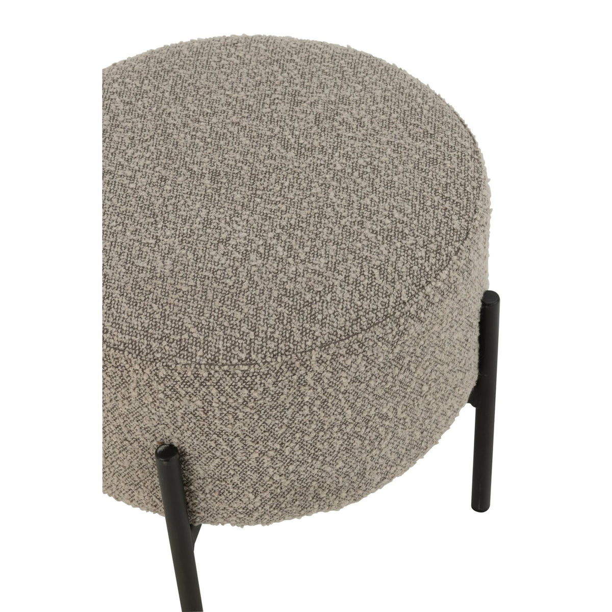Stool Boucle Plywood/Polyester Grey/Black J-Line