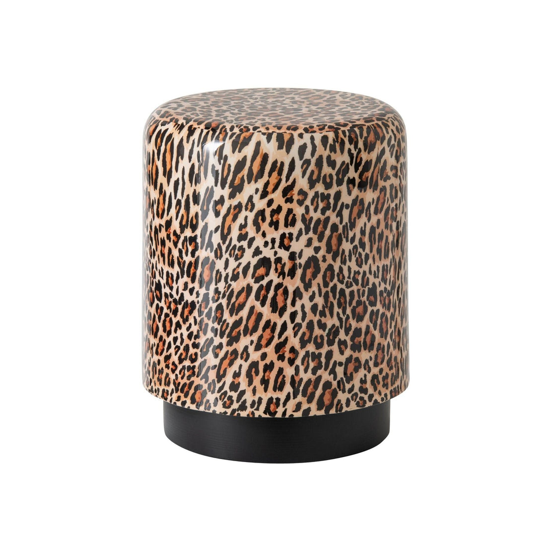 Stool Leo Round Metal Caramel/Black J-Line