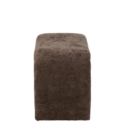 Stool N Shape Fabric Dark Brown J-Line
