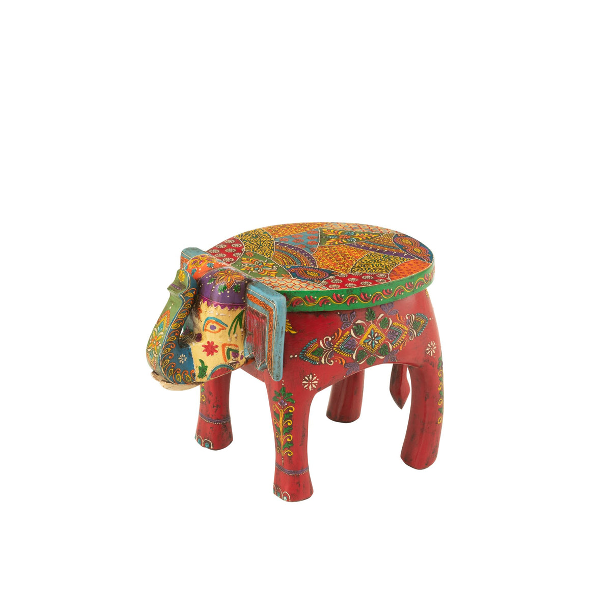 Elephant Stool Delhi Mango Wood Mix J-Line