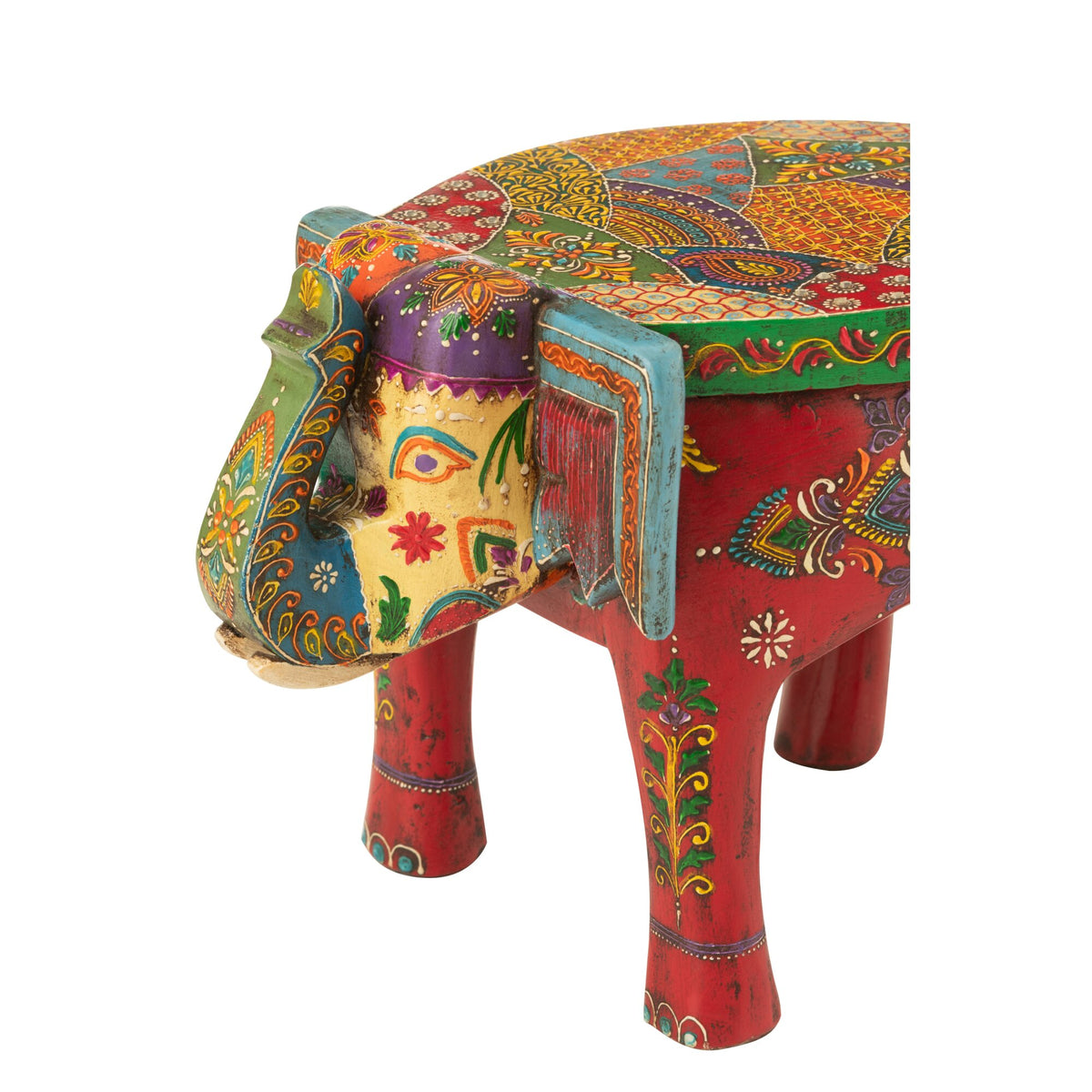Elephant Stool Delhi Mango Wood Mix J-Line
