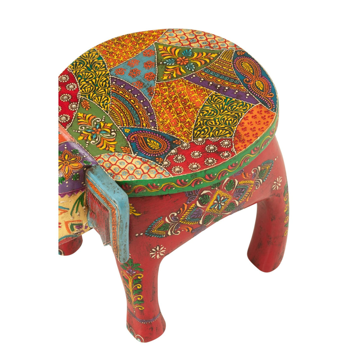 Elephant Stool Delhi Mango Wood Mix J-Line