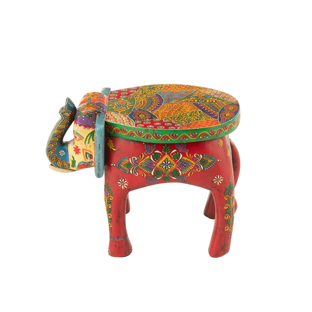 Elephant Stool Delhi Mango Wood Mix J-Line