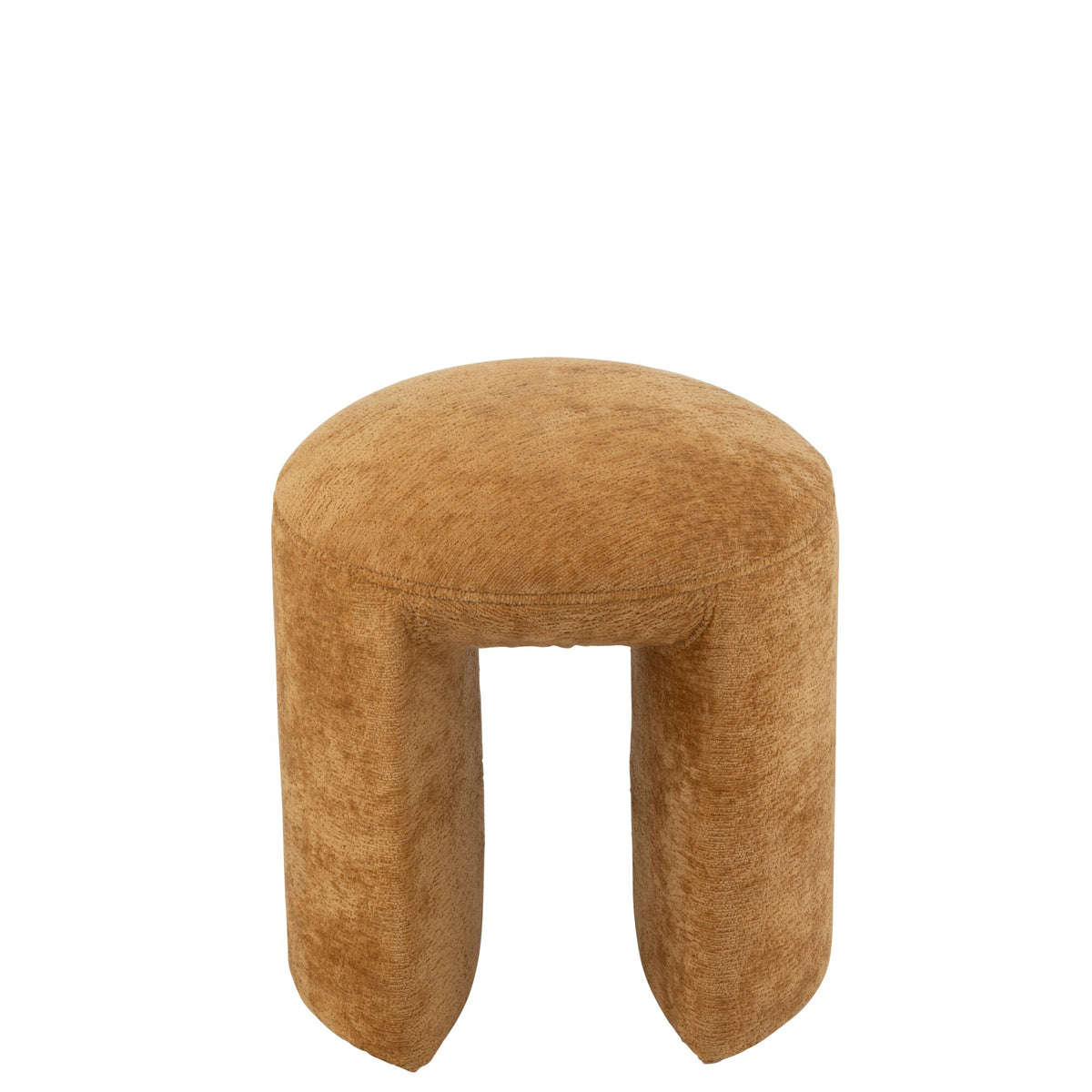 Round Fabric Stool Ochre J-Line
