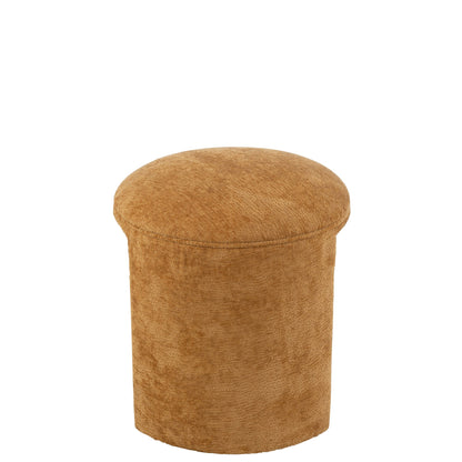 Round Fabric Stool Ochre J-Line
