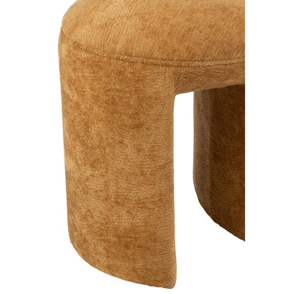 Round Fabric Stool Ochre J-Line