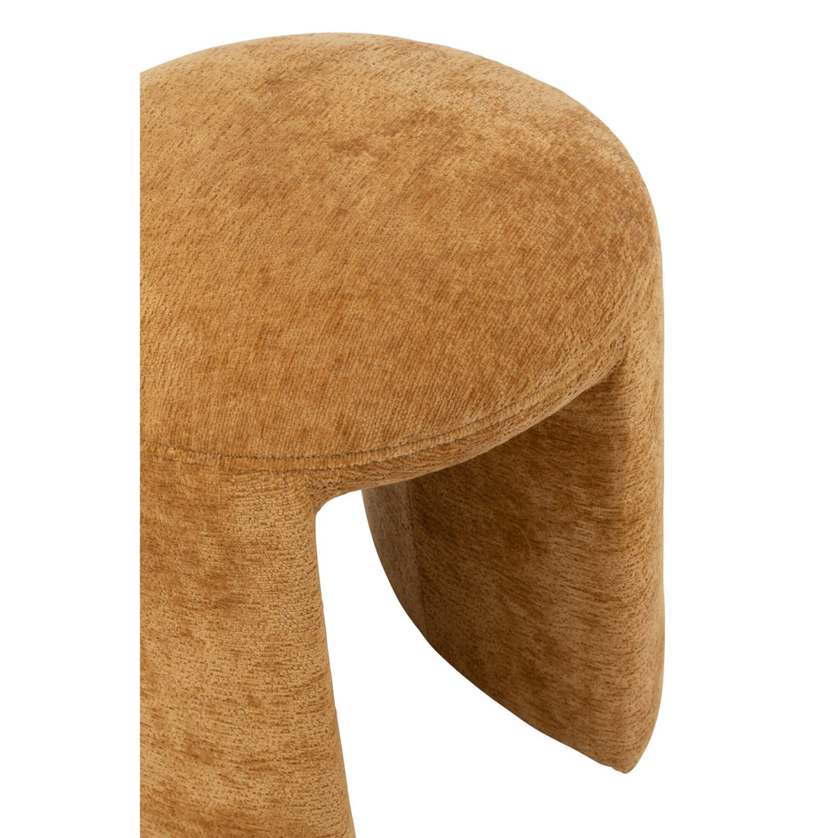 Round Fabric Stool Ochre J-Line