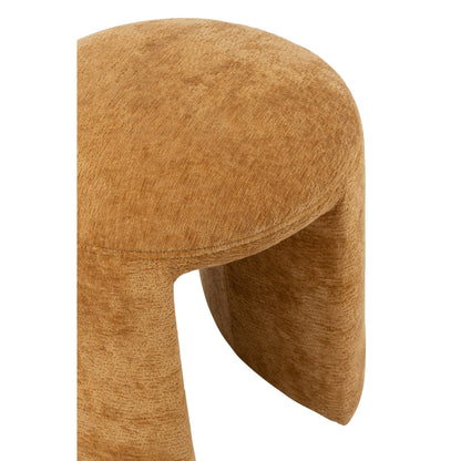 Round Fabric Stool Ochre J-Line