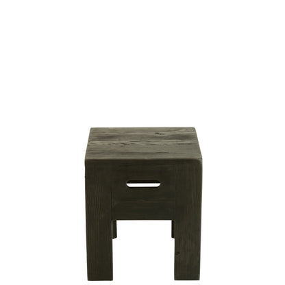 Stool Will Pine Wood Black J-Line