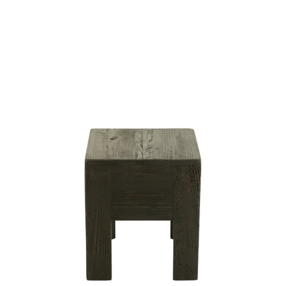 Stool Will Pine Wood Black J-Line