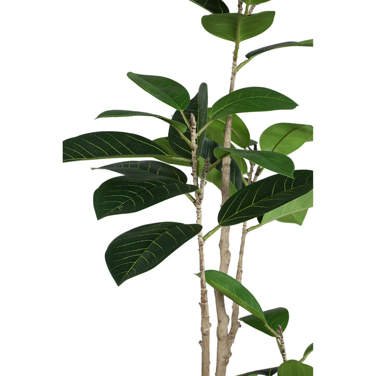Groene kunst ficus van PTMD met volle kruin in een pot