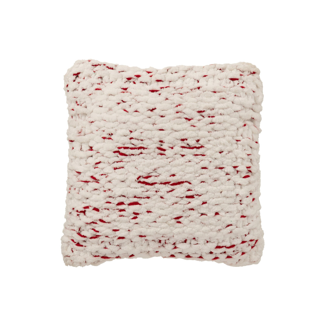 Cushion Gebreeën Polyester White/Christmas Red J-Line