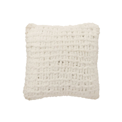 Cushion Gebreeën Polyester White/Christmas Red J-Line