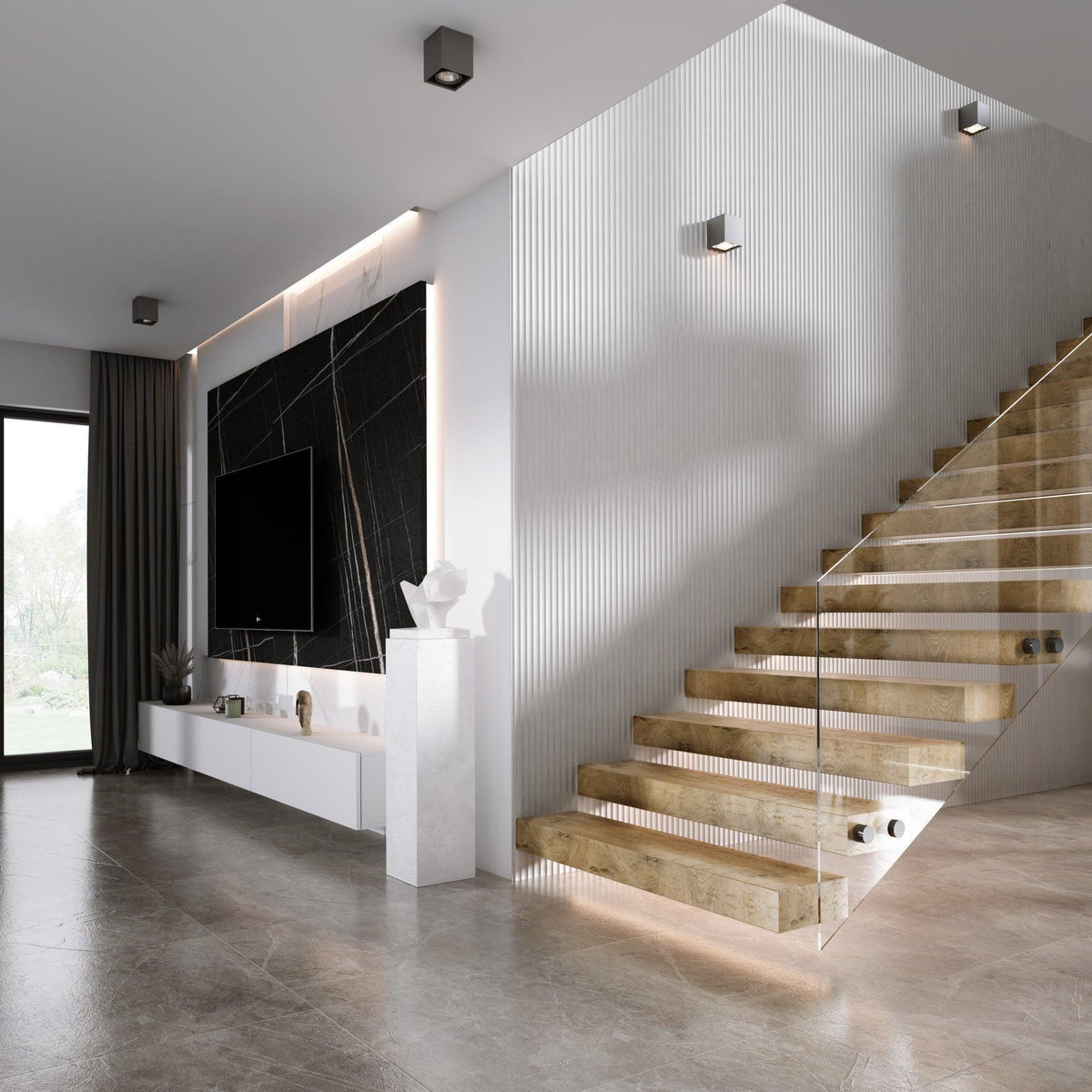 Lamelio 3D wandpaneel - Onda Grijs - Lamelio - Lamelio - livinglovely.nl