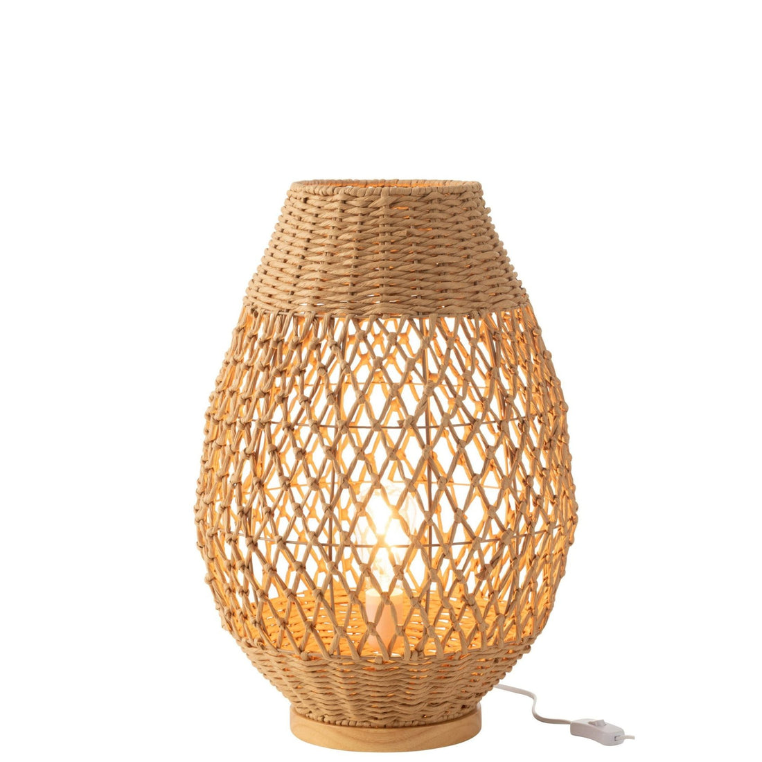 Lamp Metaal Getwist Donker Naturel Large
