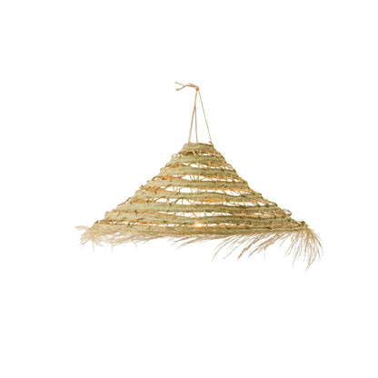 Woven Grass Lampshade With Fringe Natural Large J-Line