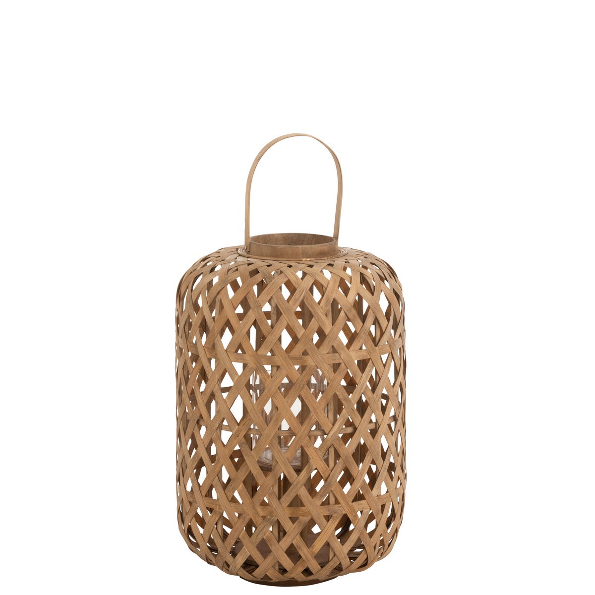 Lantaarn Garden Bamboe Natural - Lantaarn - J-Line - livinglovely.nl