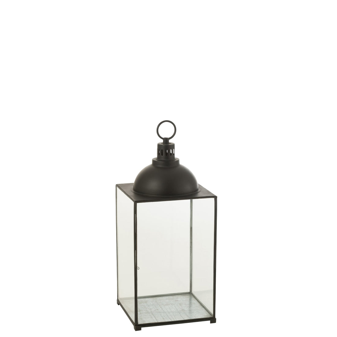 Hagrid Lantern Glass/Iron Black L36cm x W36cm x H85cm J-Line