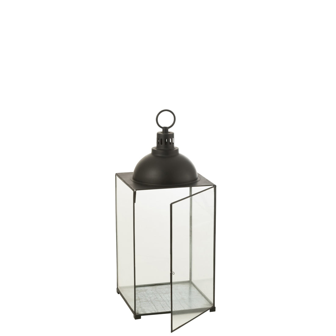 Hagrid Lantern Glass/Iron Black L36cm x W36cm x H85cm J-Line