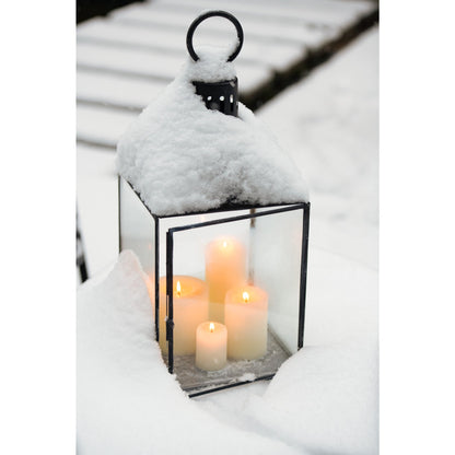 Hagrid Lantern Glass/Iron Black L36cm x W36cm x H85cm J-Line