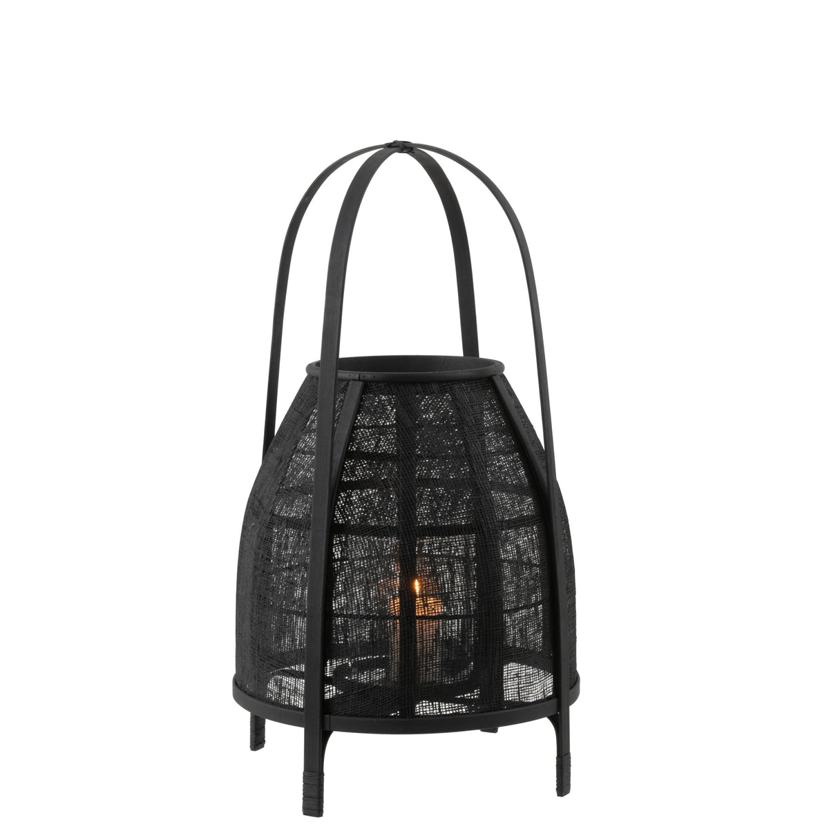 Bamboo Lantern Shade Black Medium J-Line