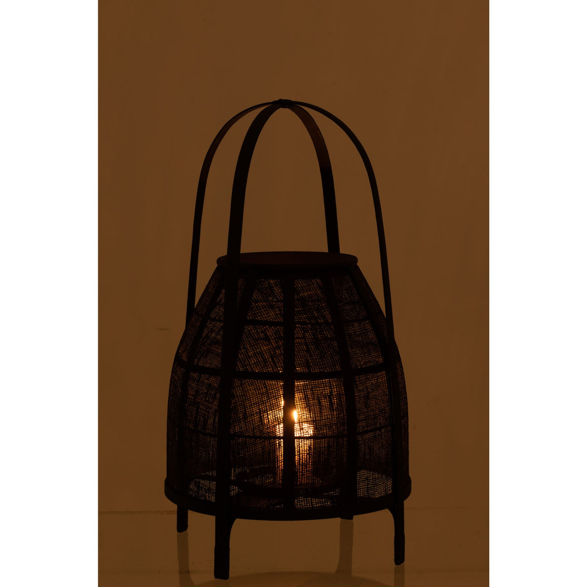Bamboo Lantern Shade Black Medium J-Line