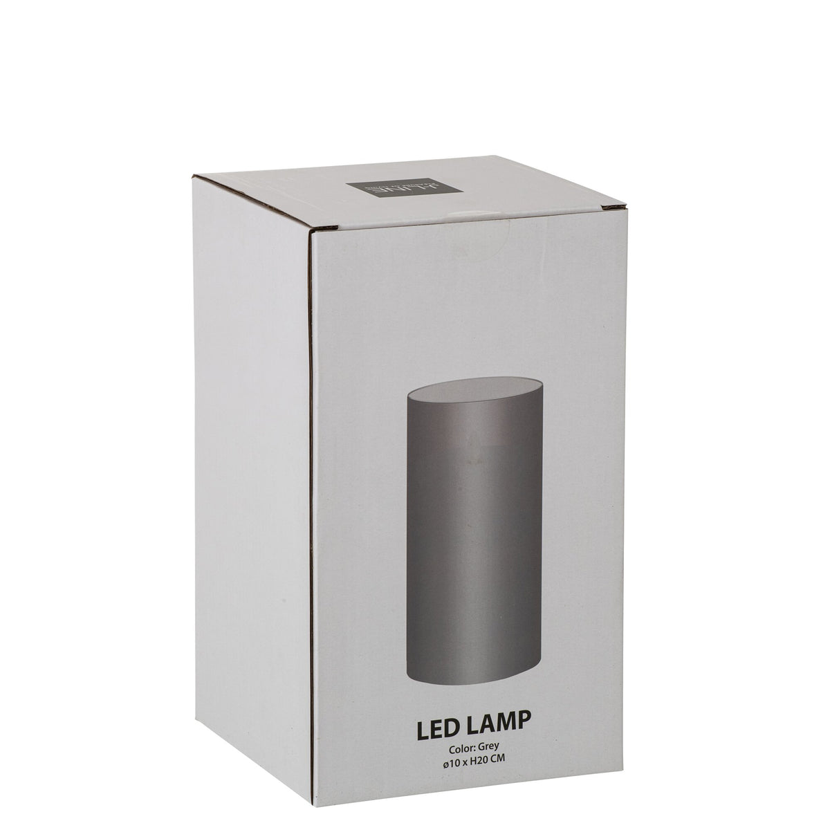 LED Lamp Fluted Glass Grey Medium