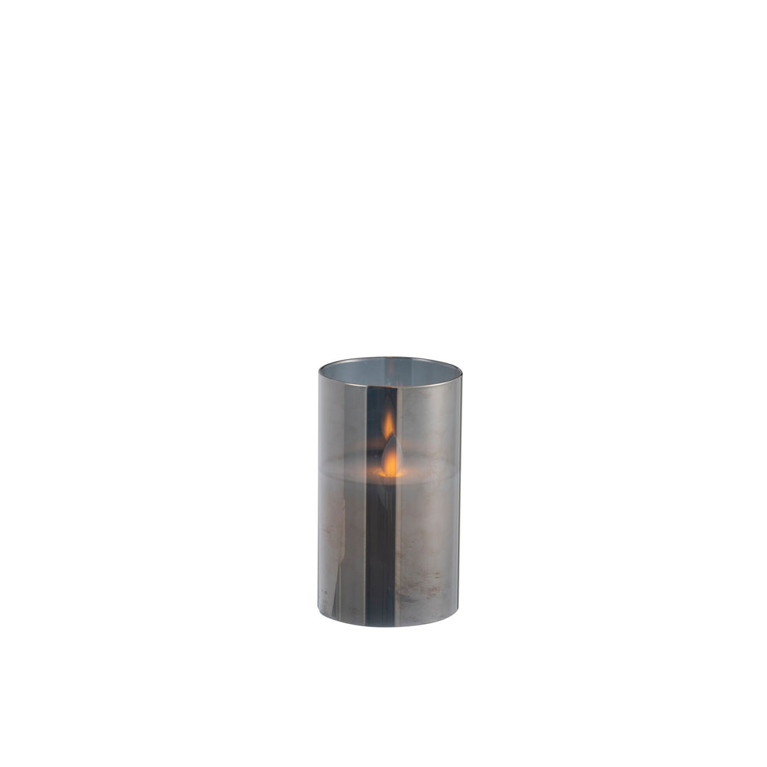 LED Lamp Fluted Glass Grey Small
