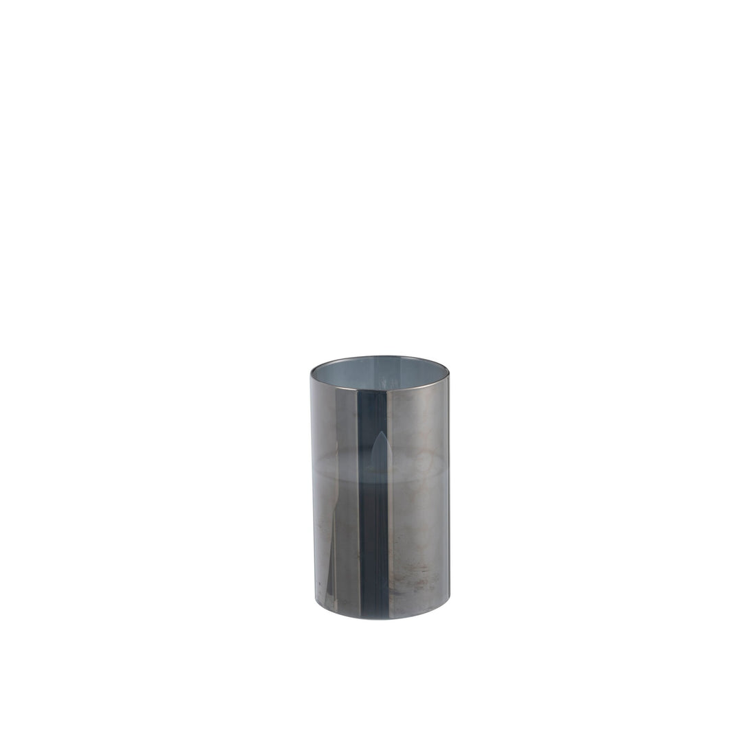 LED Lamp Fluted Glass Grey Small